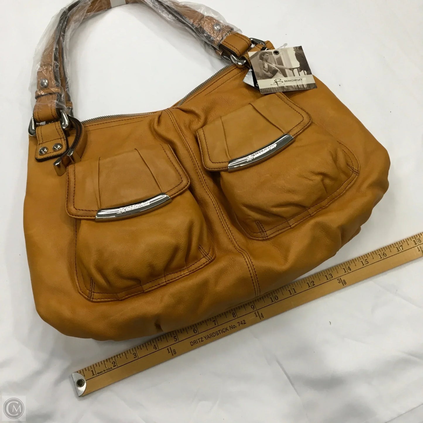Handbag Leather By B. Makowsky, Size: Large