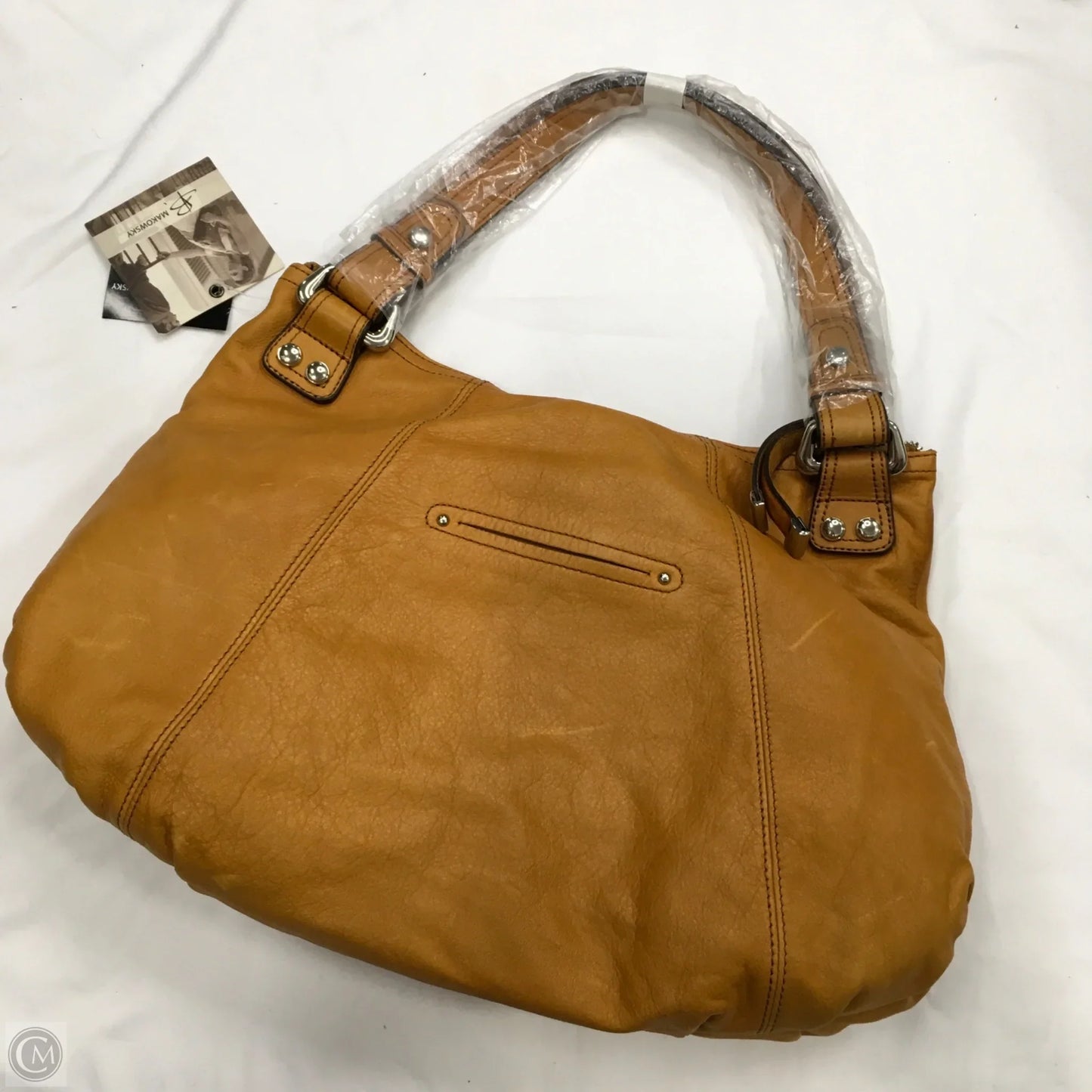 Handbag Leather By B. Makowsky, Size: Large