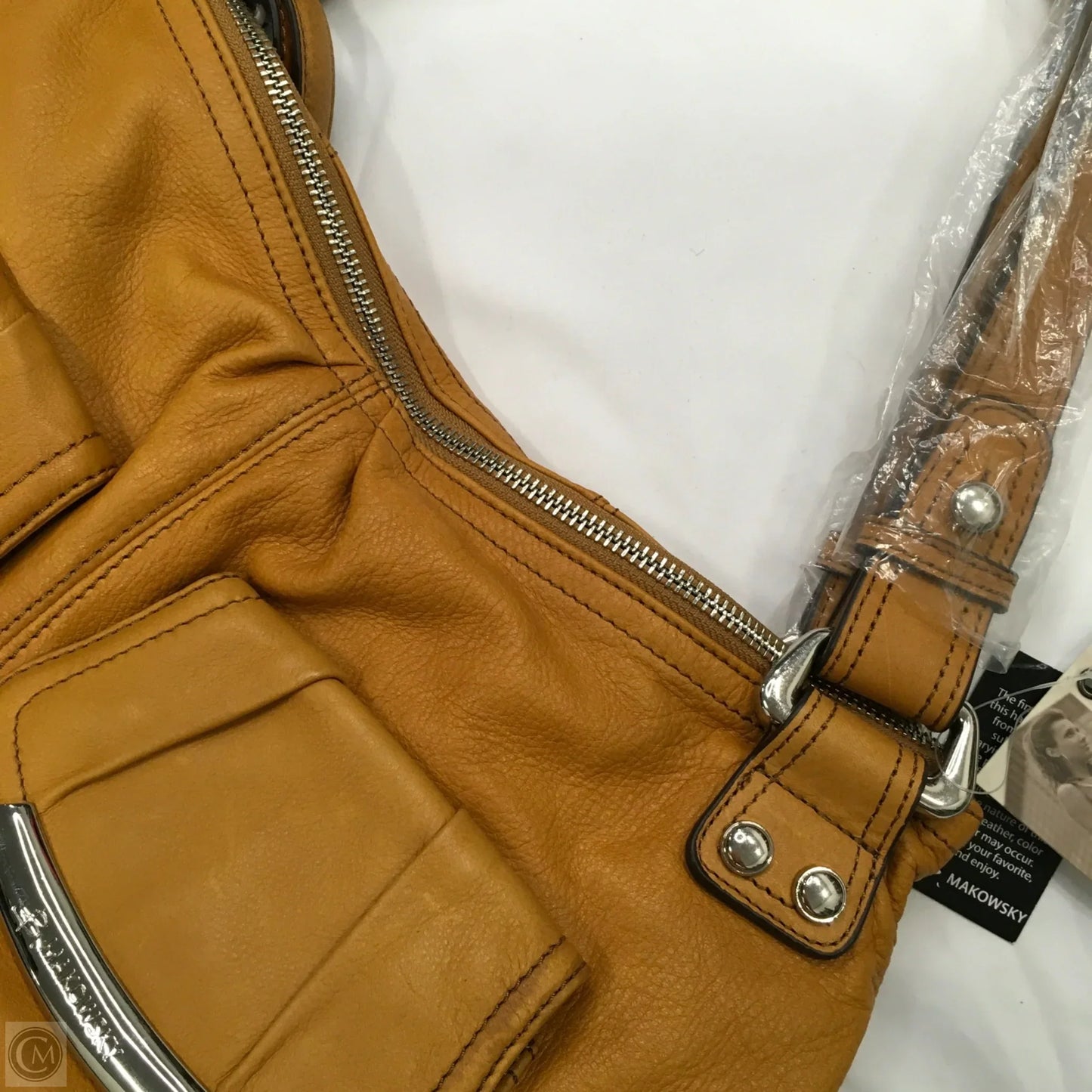 Handbag Leather By B. Makowsky, Size: Large