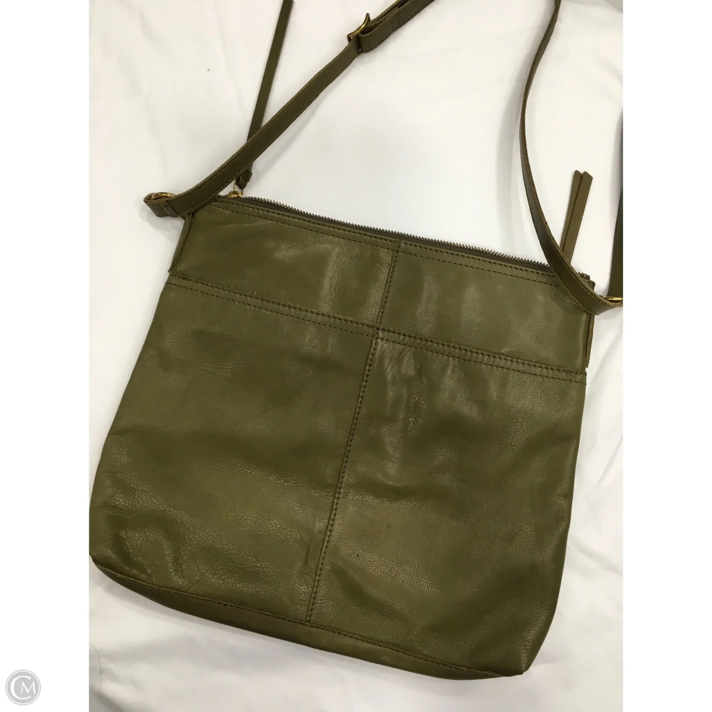 Handbag Leather By Margot, Size: Medium