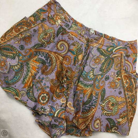 Shorts By Earthbound In Purple & Yellow, Size: Xl