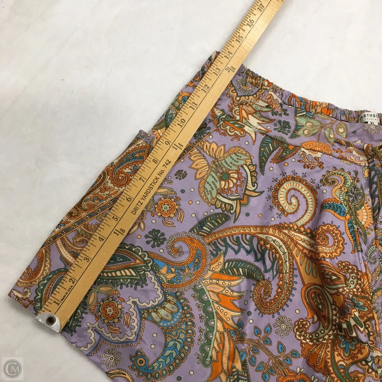 Shorts By Earthbound In Purple & Yellow, Size: Xl