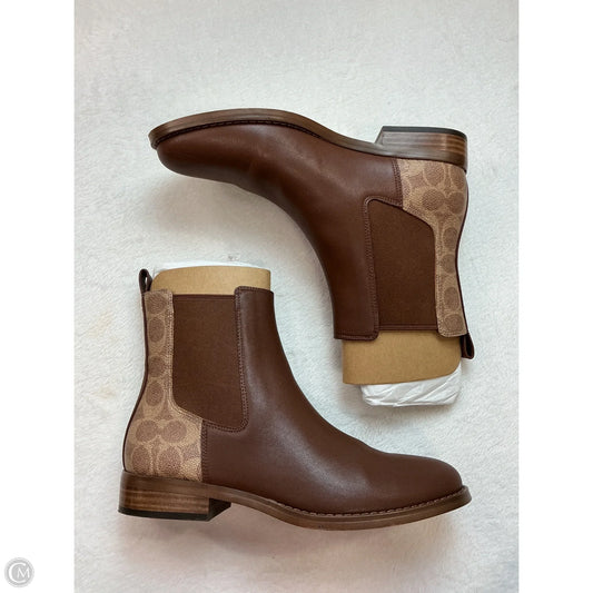 Boots Designer By Coach In Brown, Size: 8.5