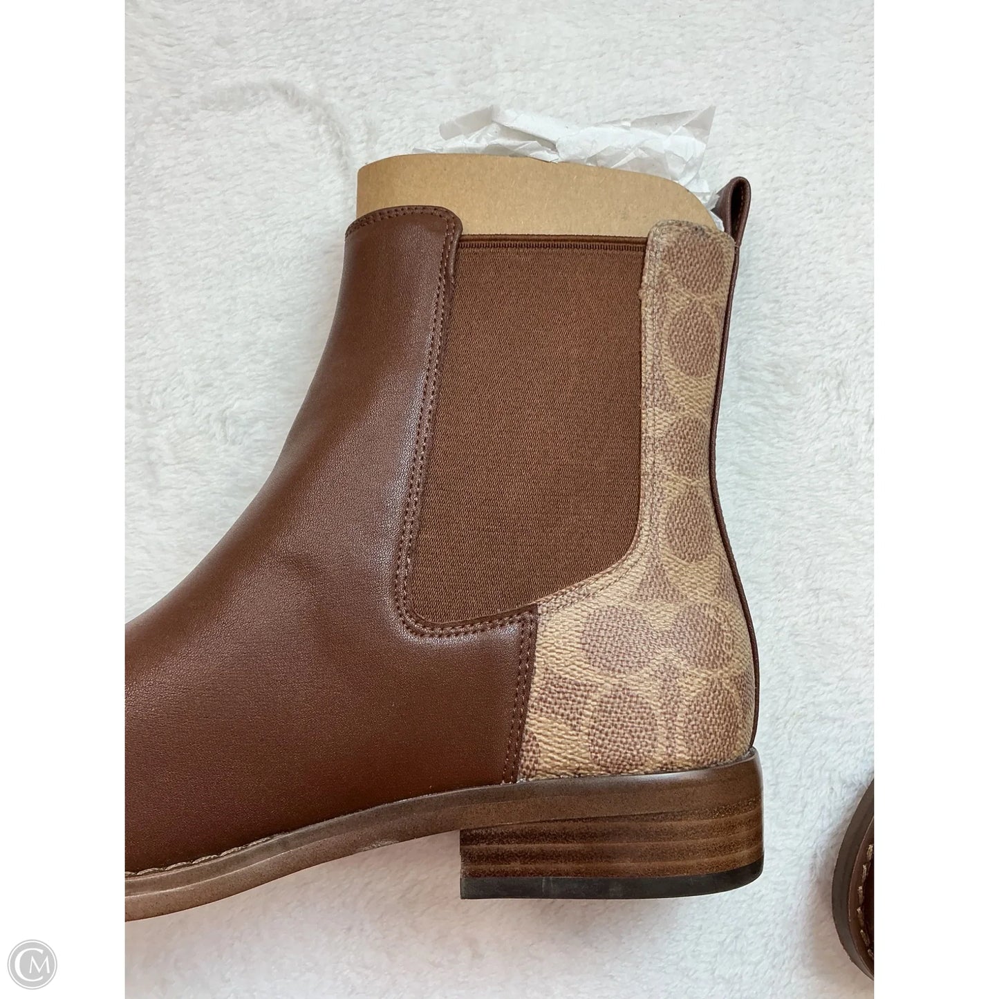Boots Designer By Coach In Brown, Size: 8.5