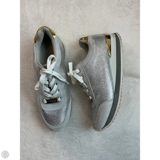 Shoes Athletic By Bebe In Silver, Size: 7.5