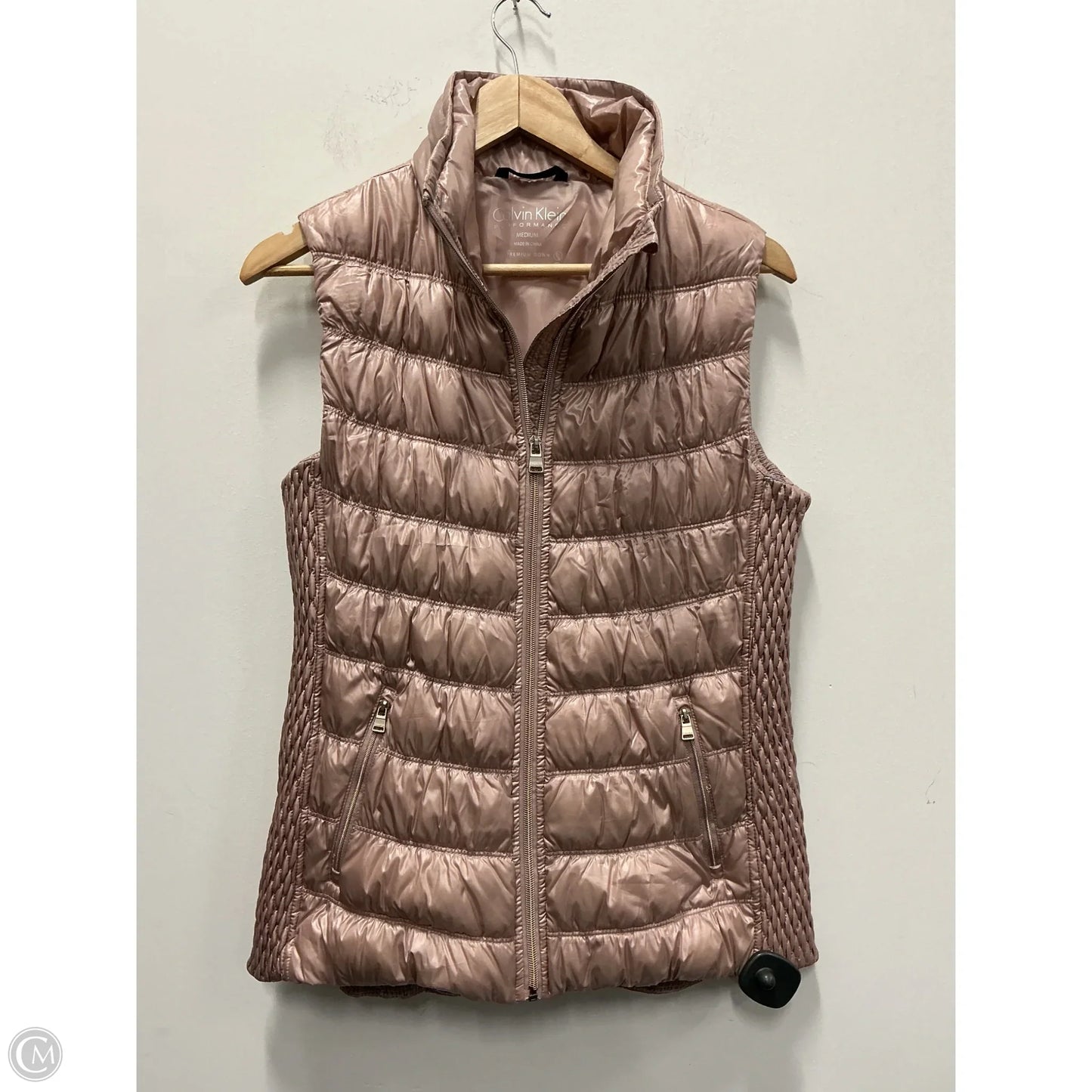 Vest Puffer & Quilted By Calvin Klein Performance In Mauve, Size: M