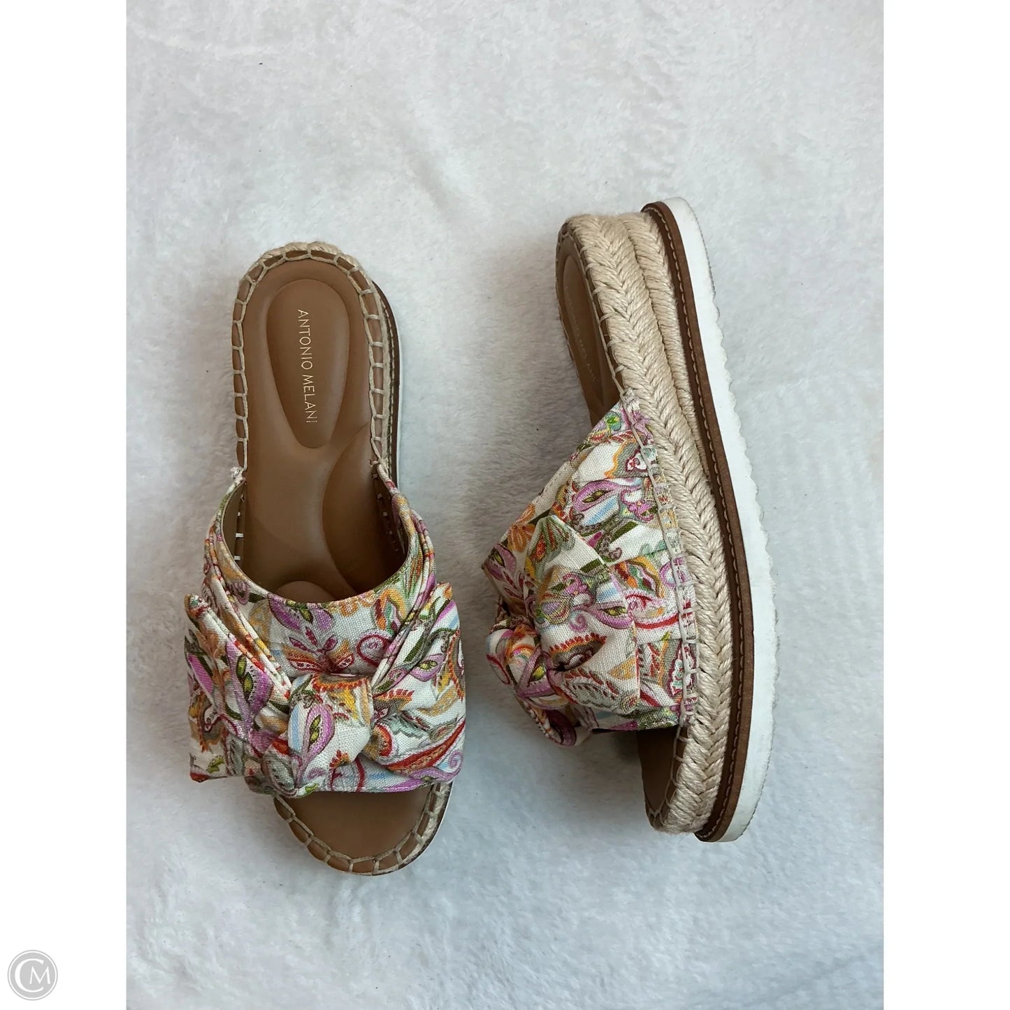 Sandals Heels Platform By Adrienne Vittadini In Paisley Print, Size: 7.5