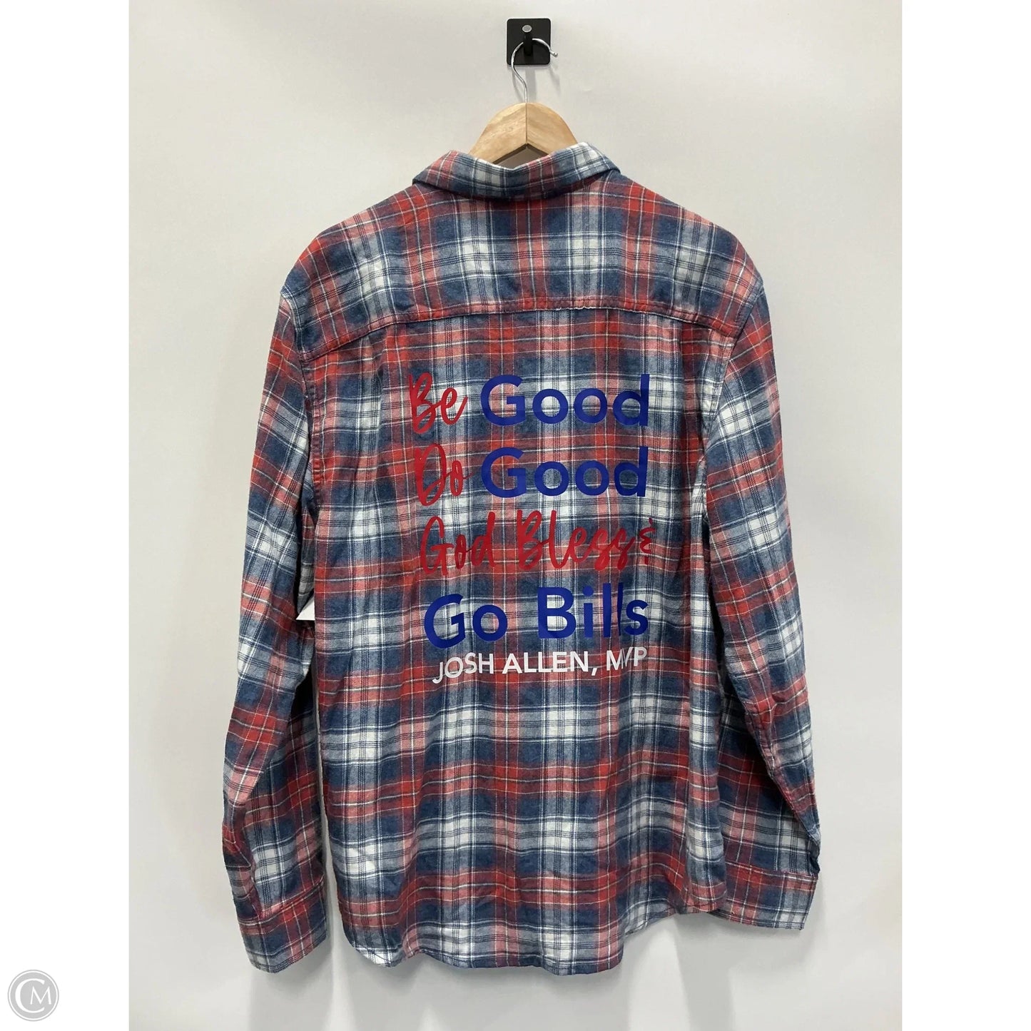 Top Long Sleeve By Clothes Mentor In Plaid Pattern, Size: L