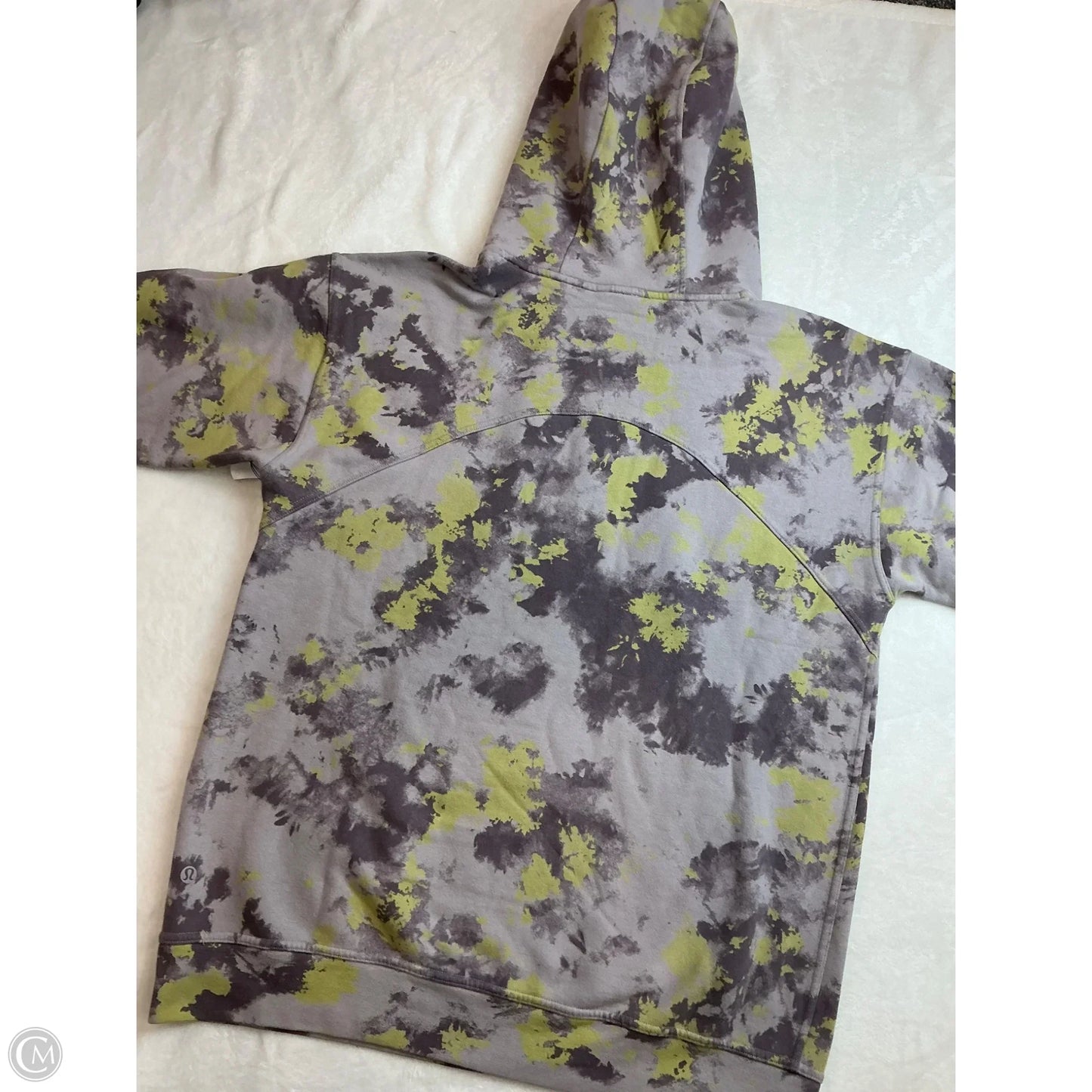 Sweatshirt Hoodie By Clothes Mentor In Green & Purple, Size: L