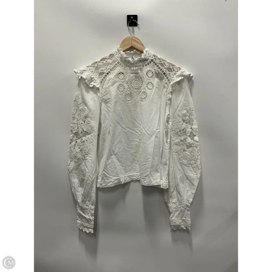 Top Long Sleeve By Farm Rio In White, Size: Xs