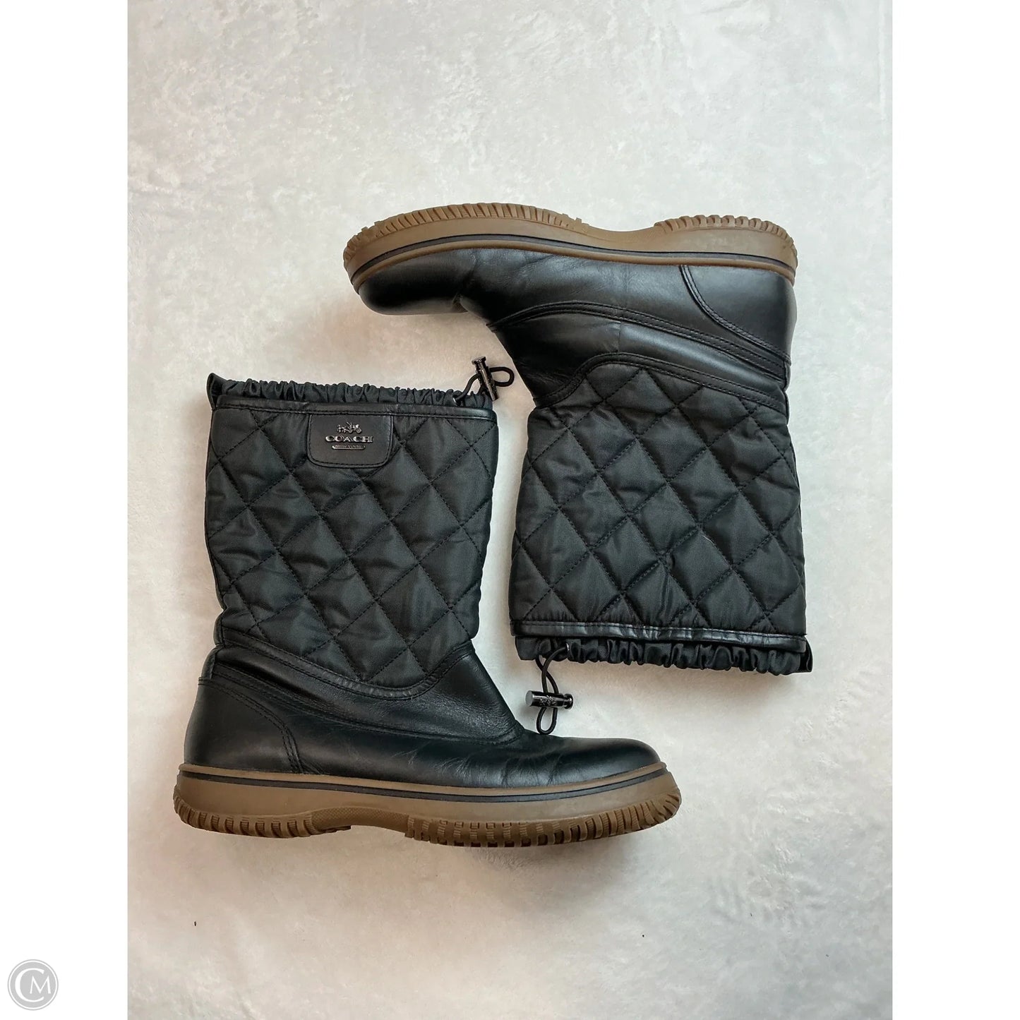 Boots Designer By Coach In Black, Size: 9