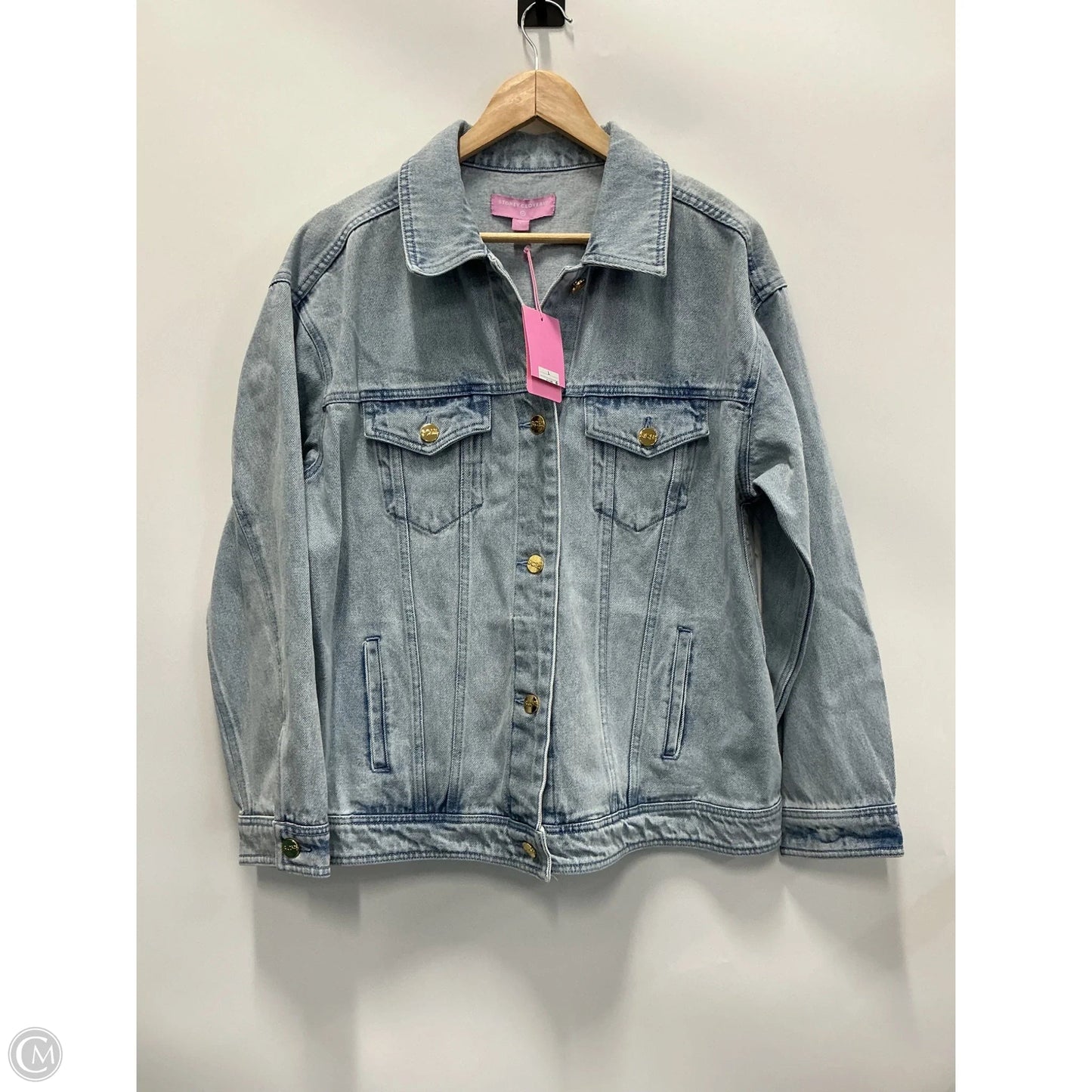 Jacket Denim By Stoney Clover Lane In Blue Denim, Size: L