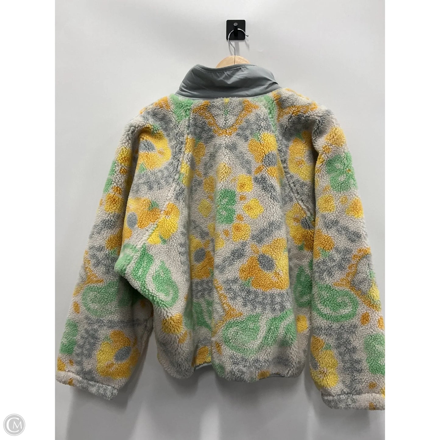 Sweatshirt Collar By Free People In Grey & Yellow, Size: L