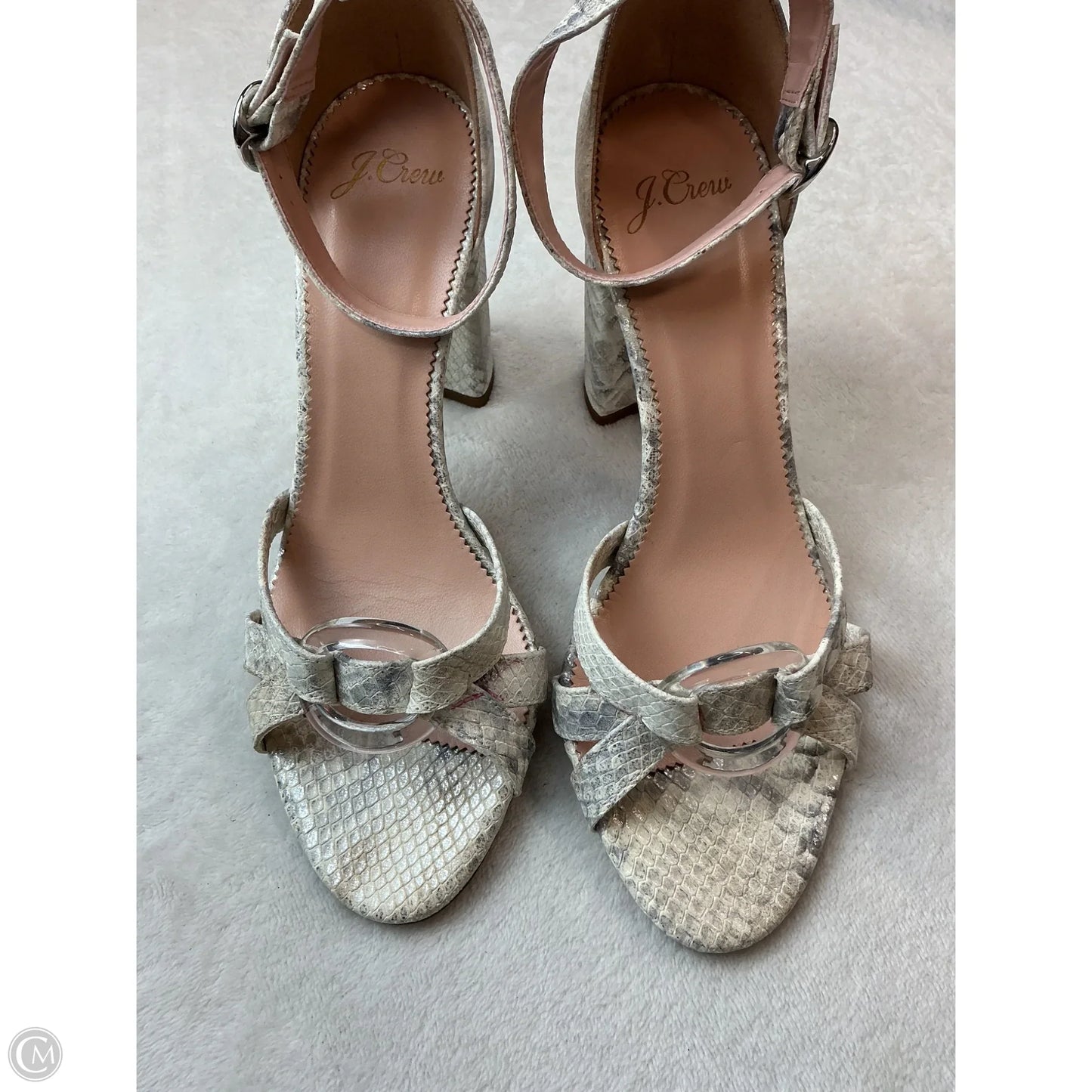 Shoes Heels Block By J. Crew In Grey & White, Size: 8