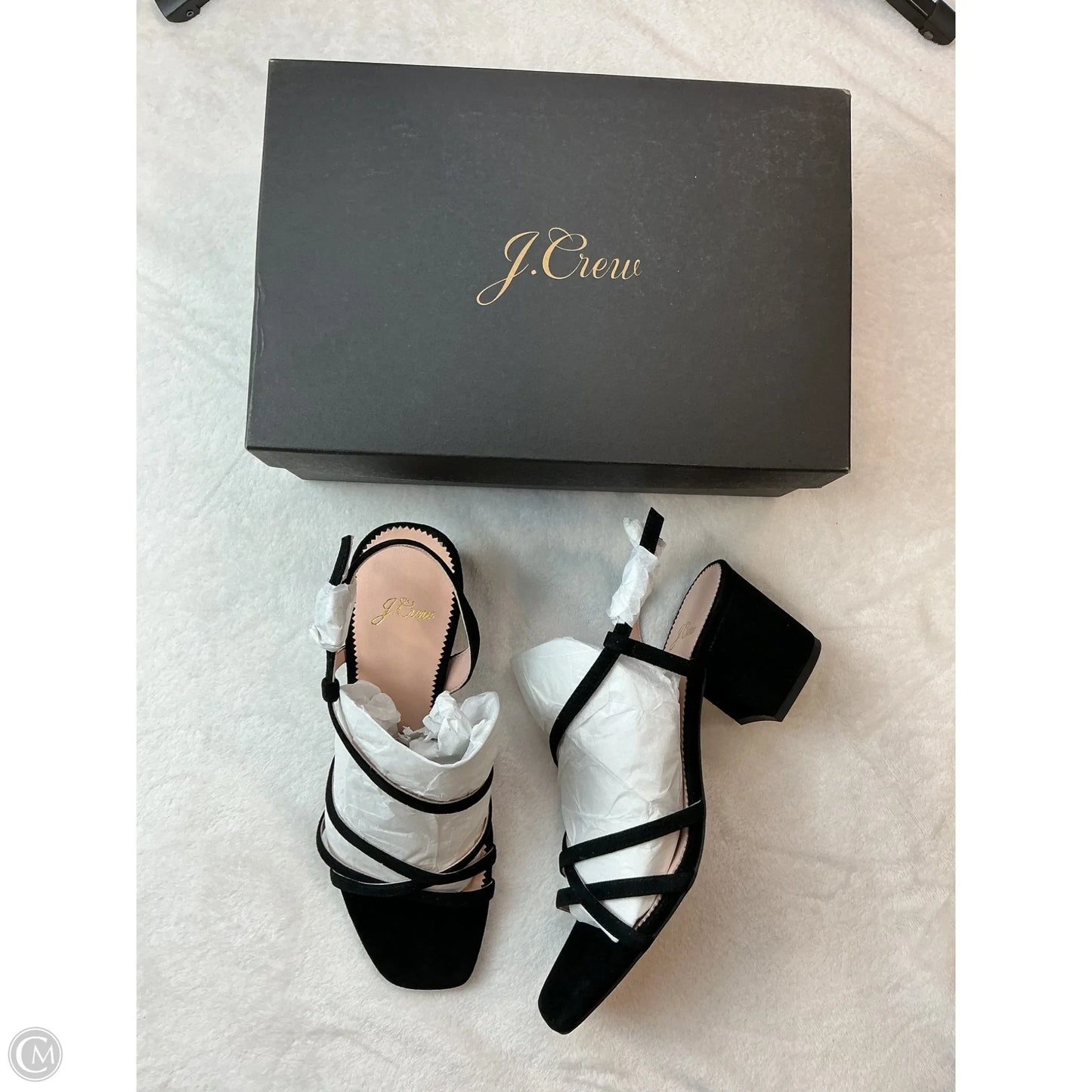 Sandals Heels Block By J. Crew In Black, Size: 8