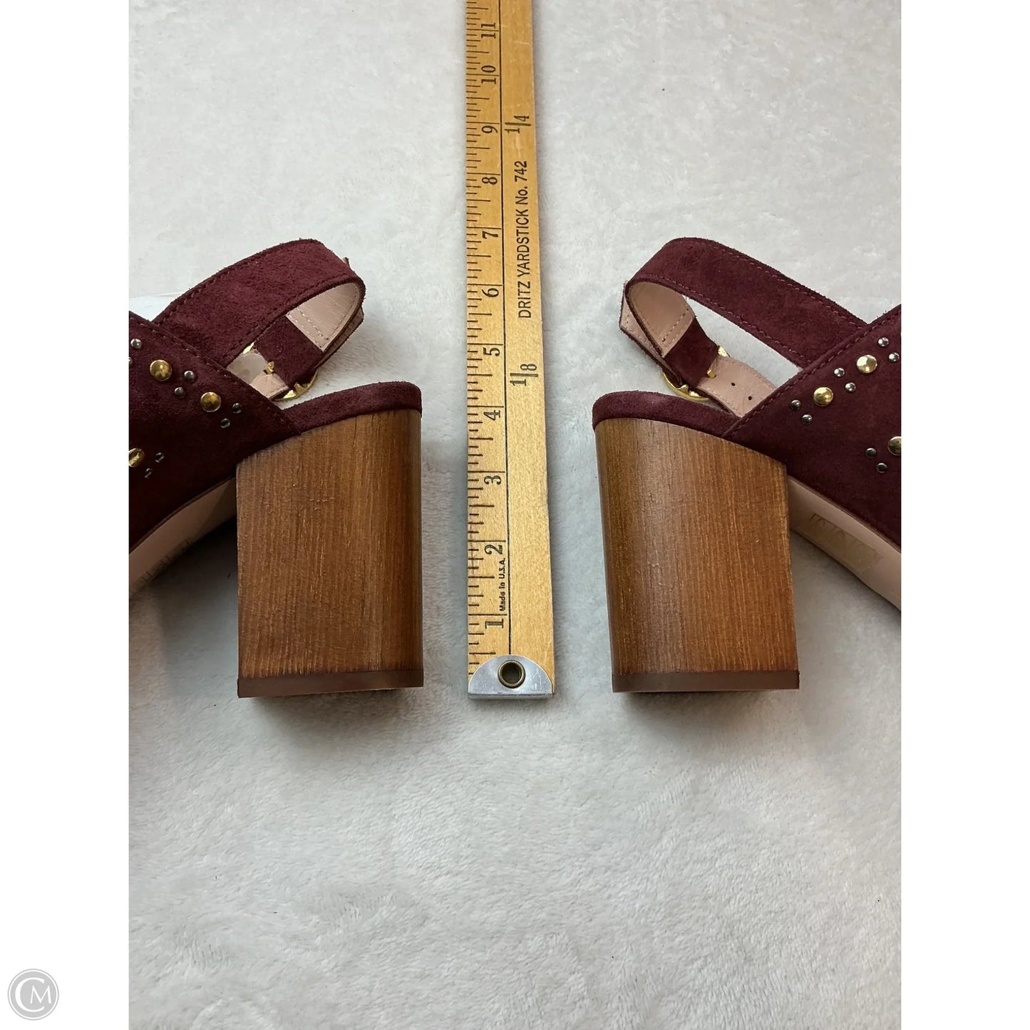 Sandals Heels Block By J. Crew In Maroon, Size: 8