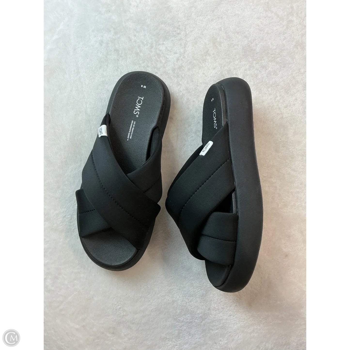 Sandals Flats By Toms In Black, Size: 8