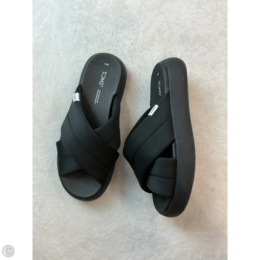 Sandals Flats By Toms In Black, Size: 8