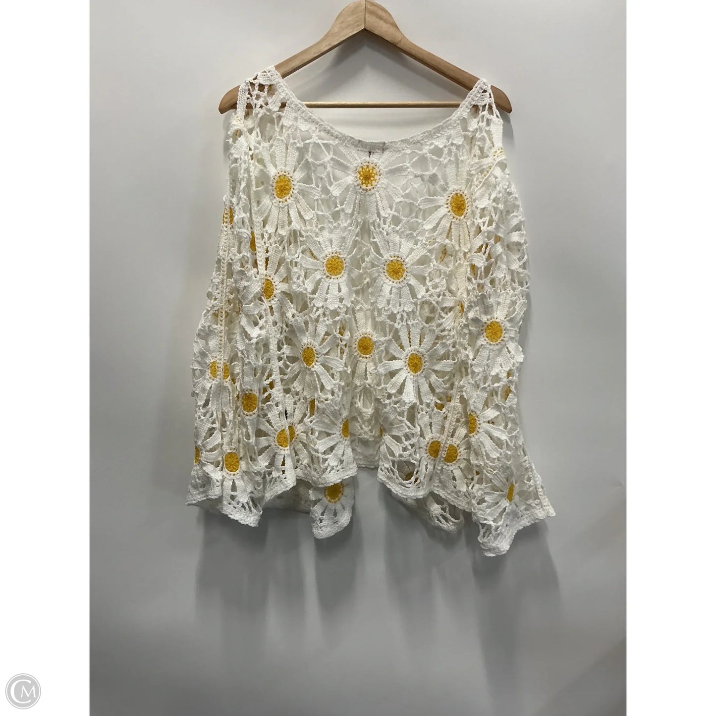 Kimono By Pol In White & Yellow, Size: Osfm