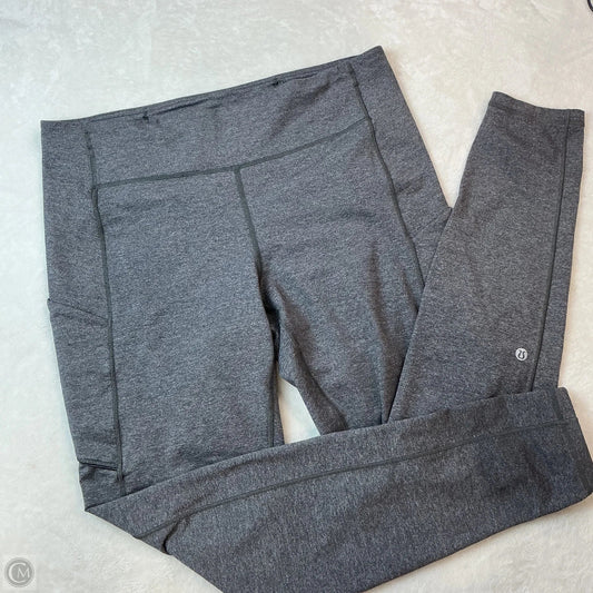 Athletic Leggings By Lululemon In Grey, Size: 12