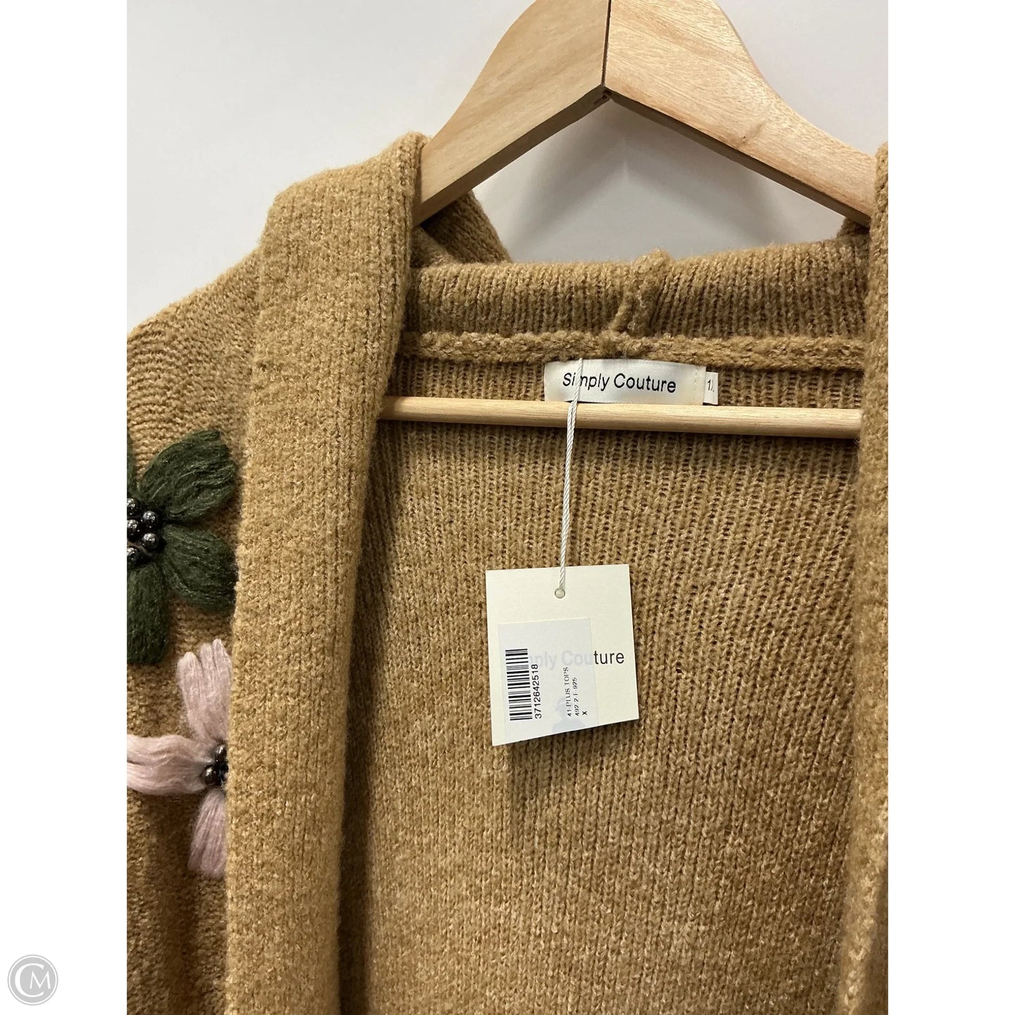 Sweater Cardigan By Clothes Mentor In Tan, Size: 1x