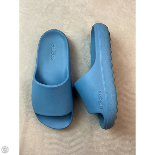 Sandals Flats By Adidas In Blue, Size: 6