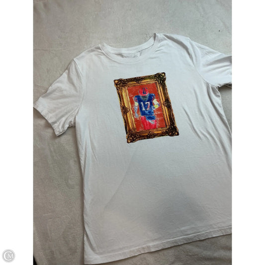 Top Short Sleeve Basic By Clothes Mentor In White, Size: L