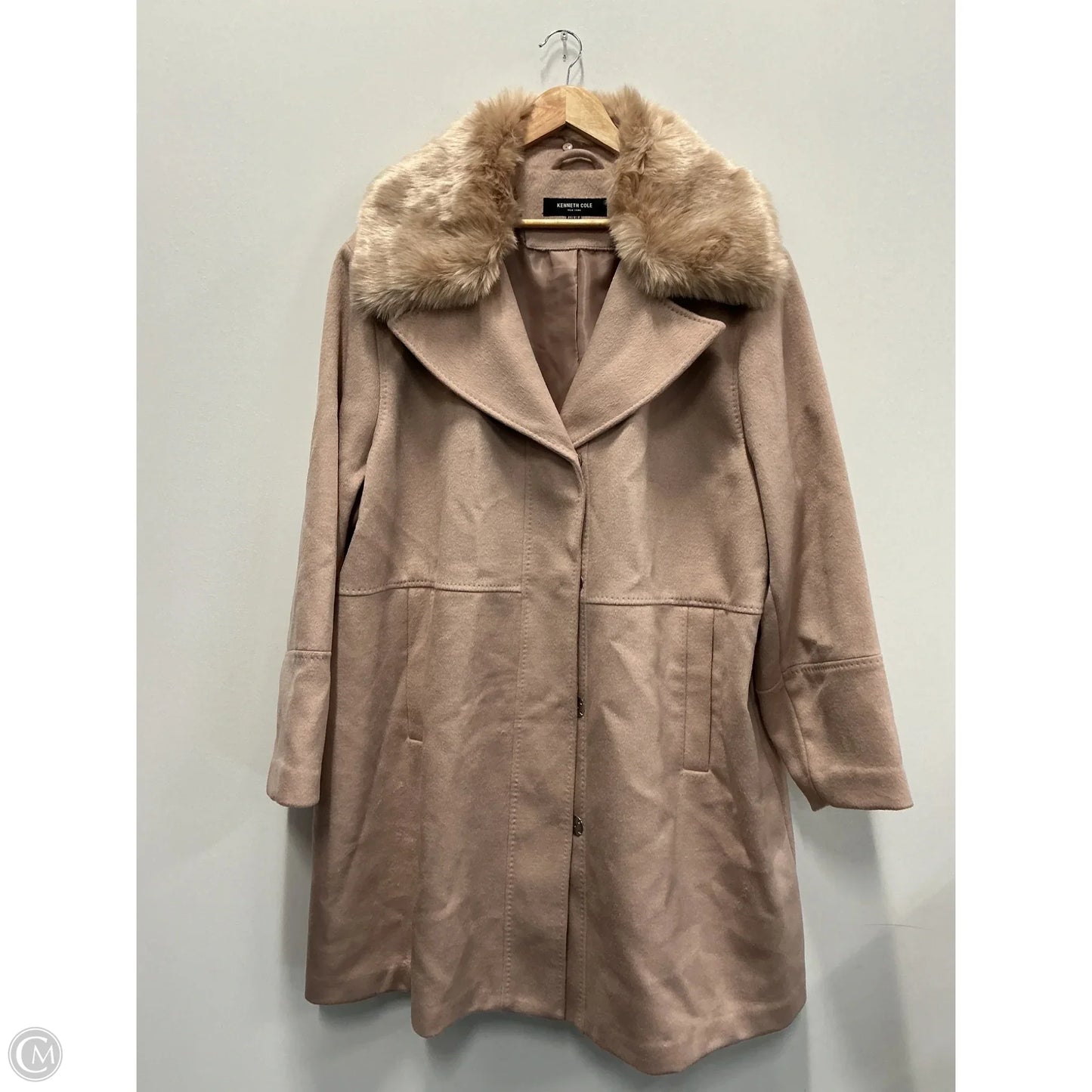 Coat Wool By Kenneth Cole In Pink, Size: 3x