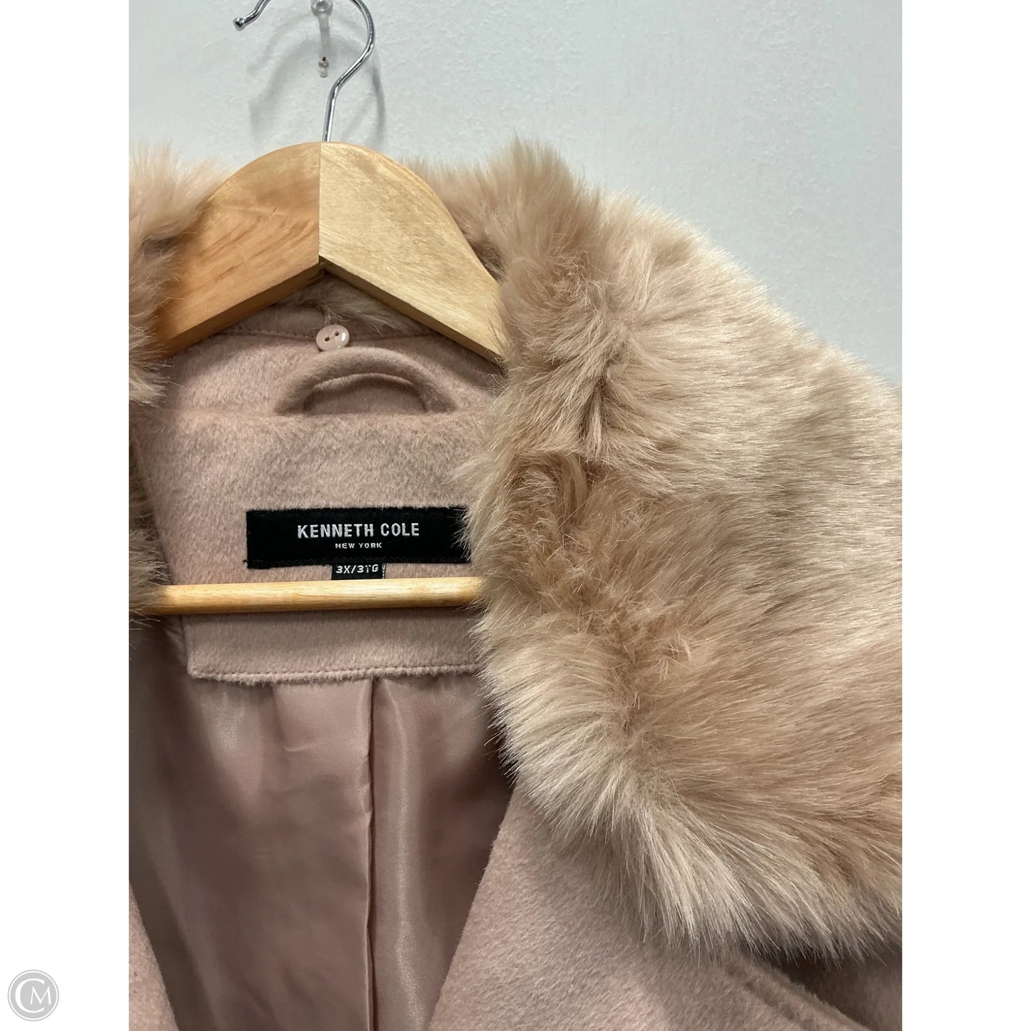 Coat Wool By Kenneth Cole In Pink, Size: 3x