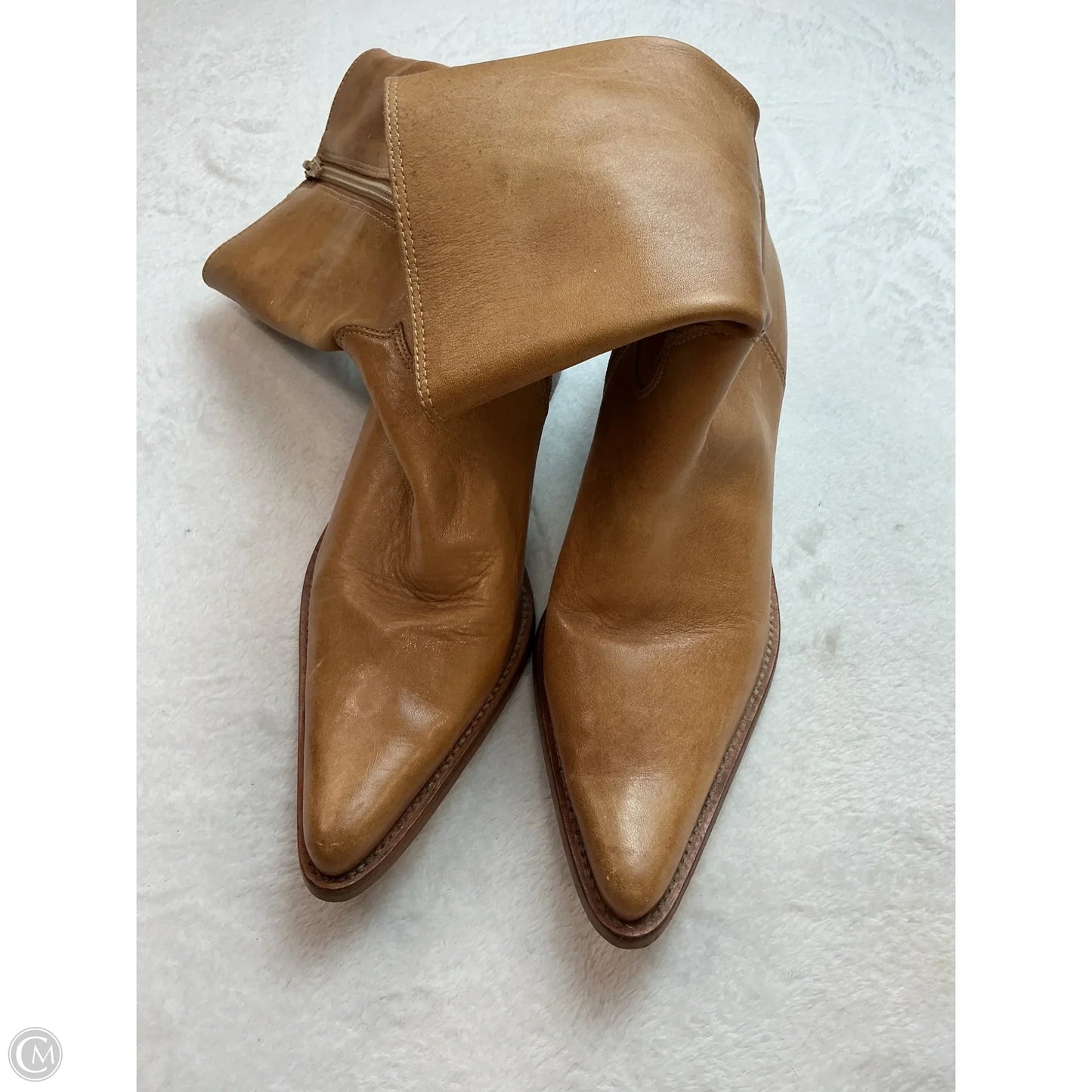 Boots Ankle Heels By Steve Madden In Tan, Size: 8