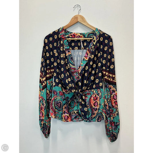 Top Long Sleeve By Free People In Multi-colored, Size: S