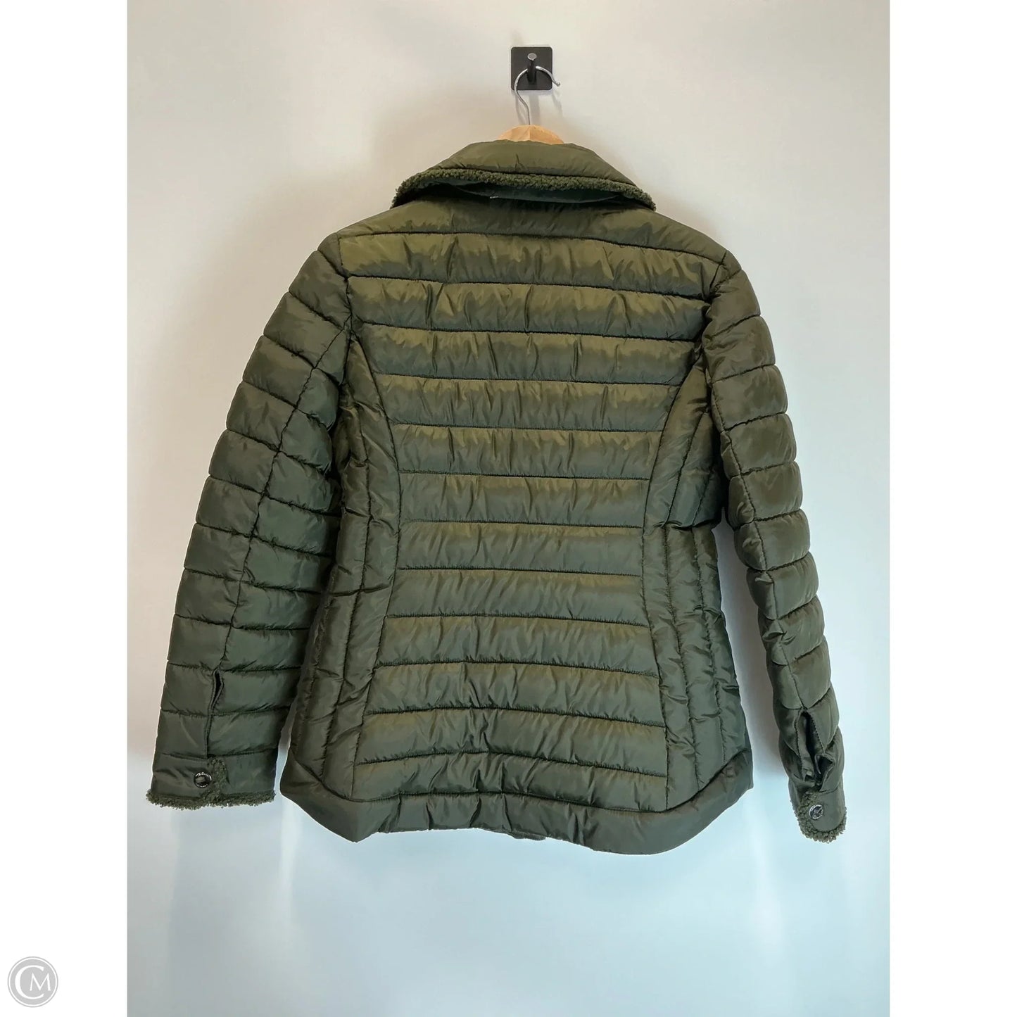 Coat Puffer & Quilted By Laundry In Green, Size: M