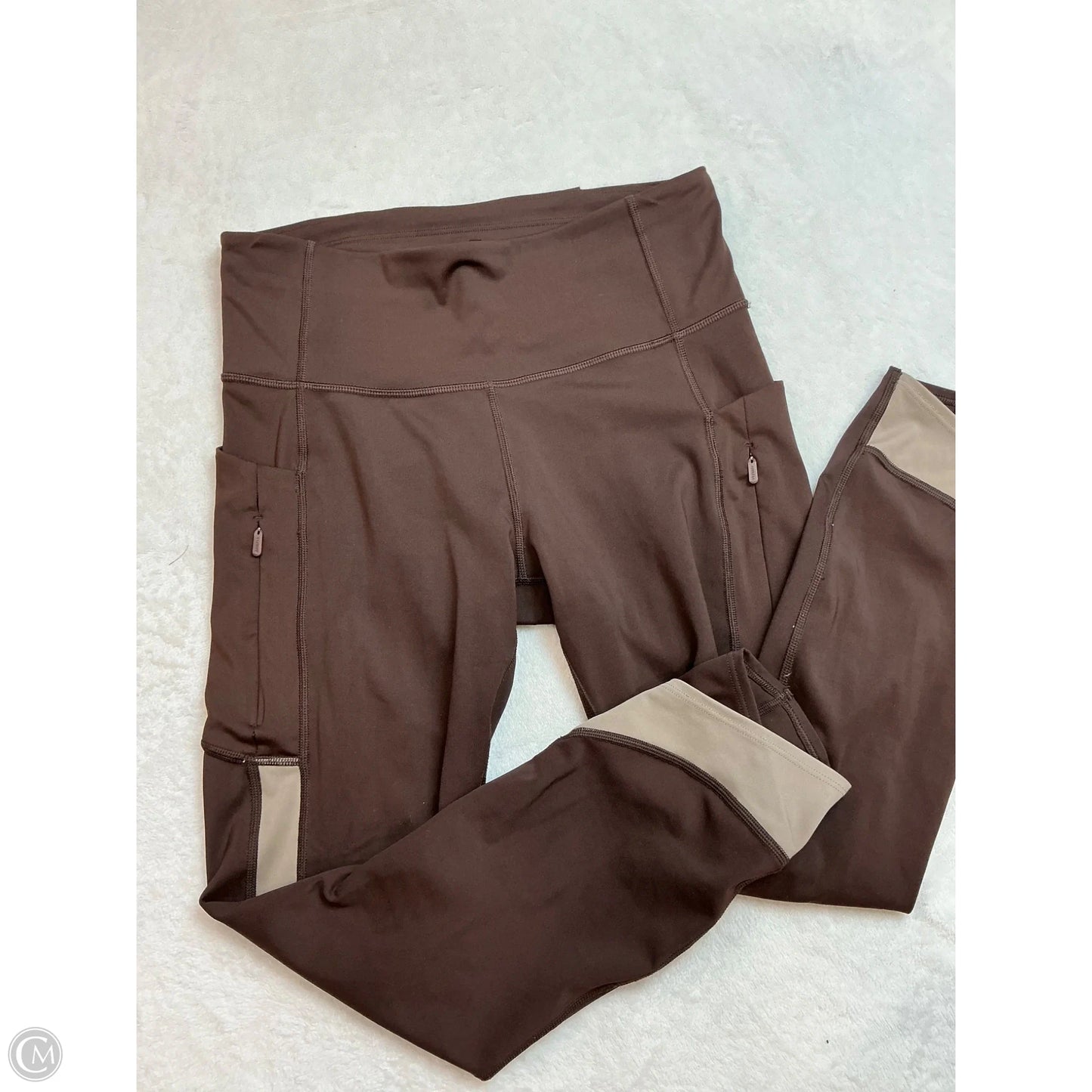 Athletic Leggings By Athleta In Brown, Size: M