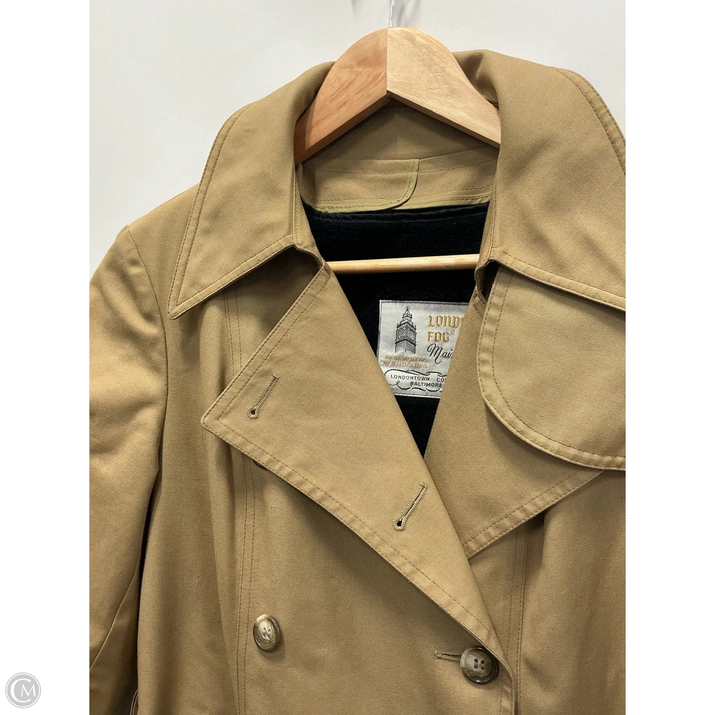 Coat Trench Coat By London Fog In Tan, Size: Mp