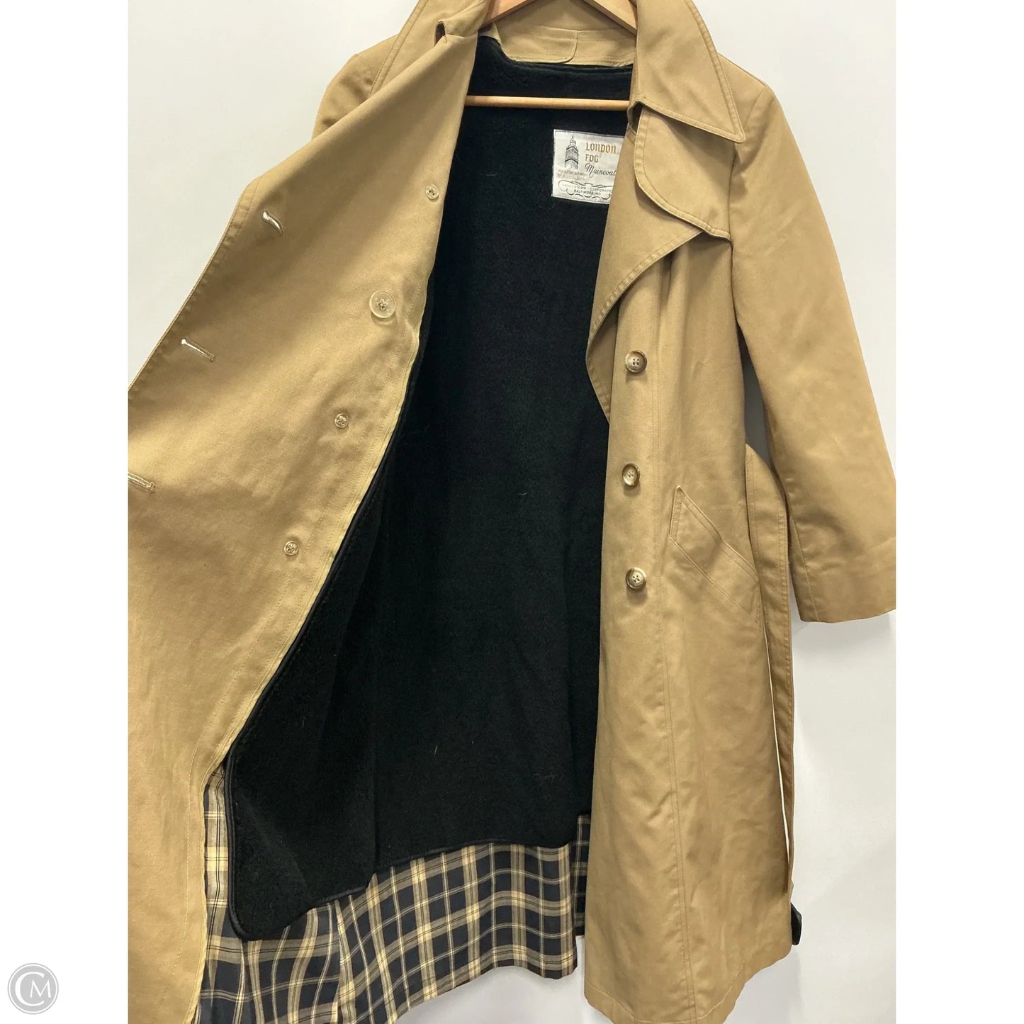 Coat Trench Coat By London Fog In Tan, Size: Mp