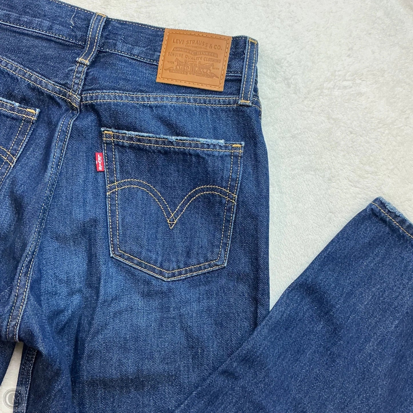 Jeans Straight By Levis In Blue Denim, Size: 2