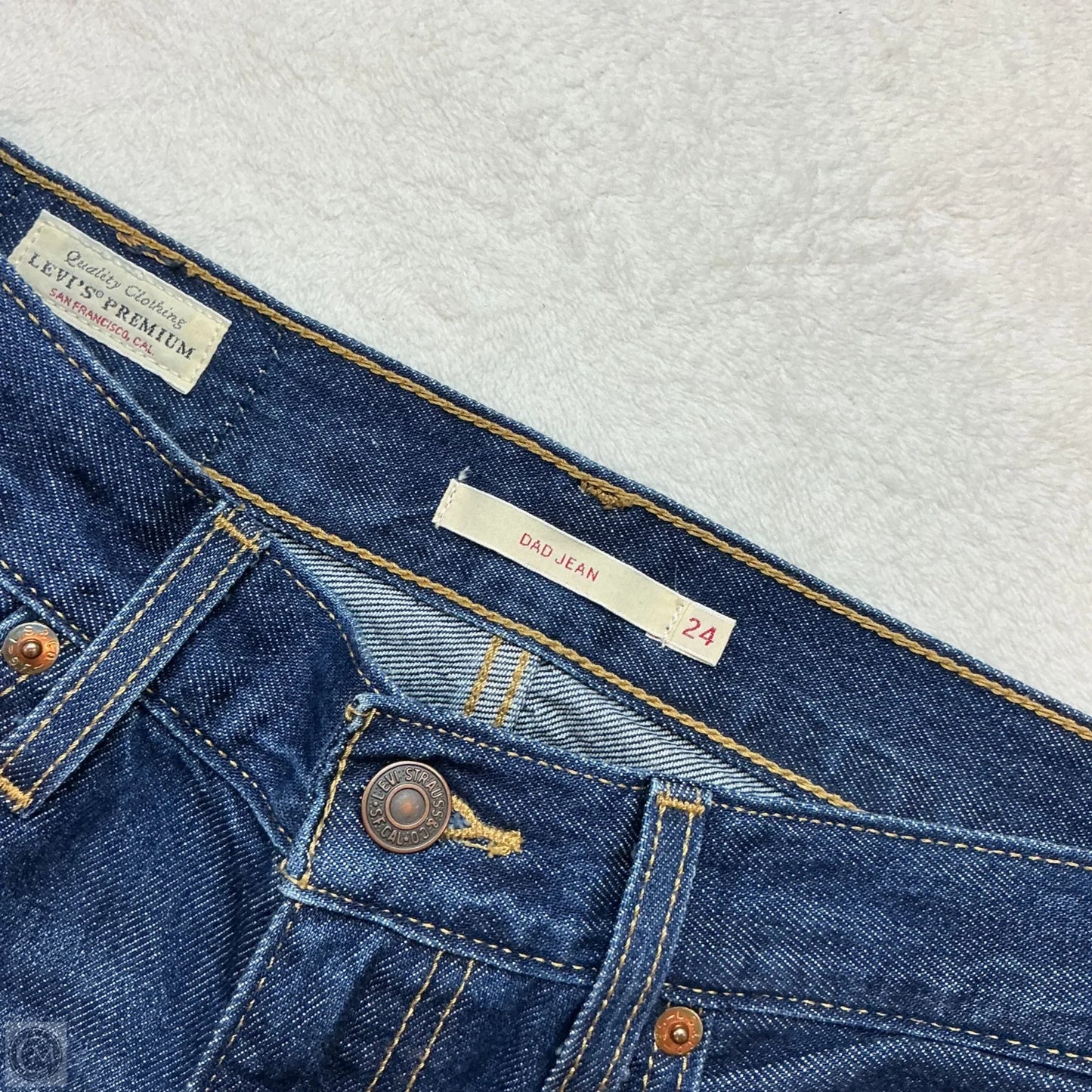 Jeans Straight By Levis In Blue Denim, Size: 2