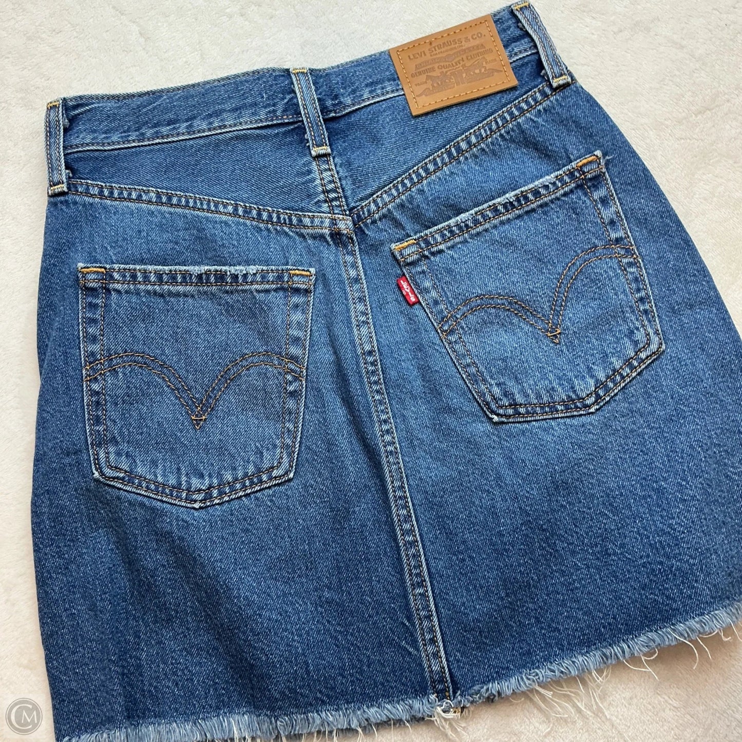 Skirt Mini & Short By Levis In Blue Denim, Size: 2