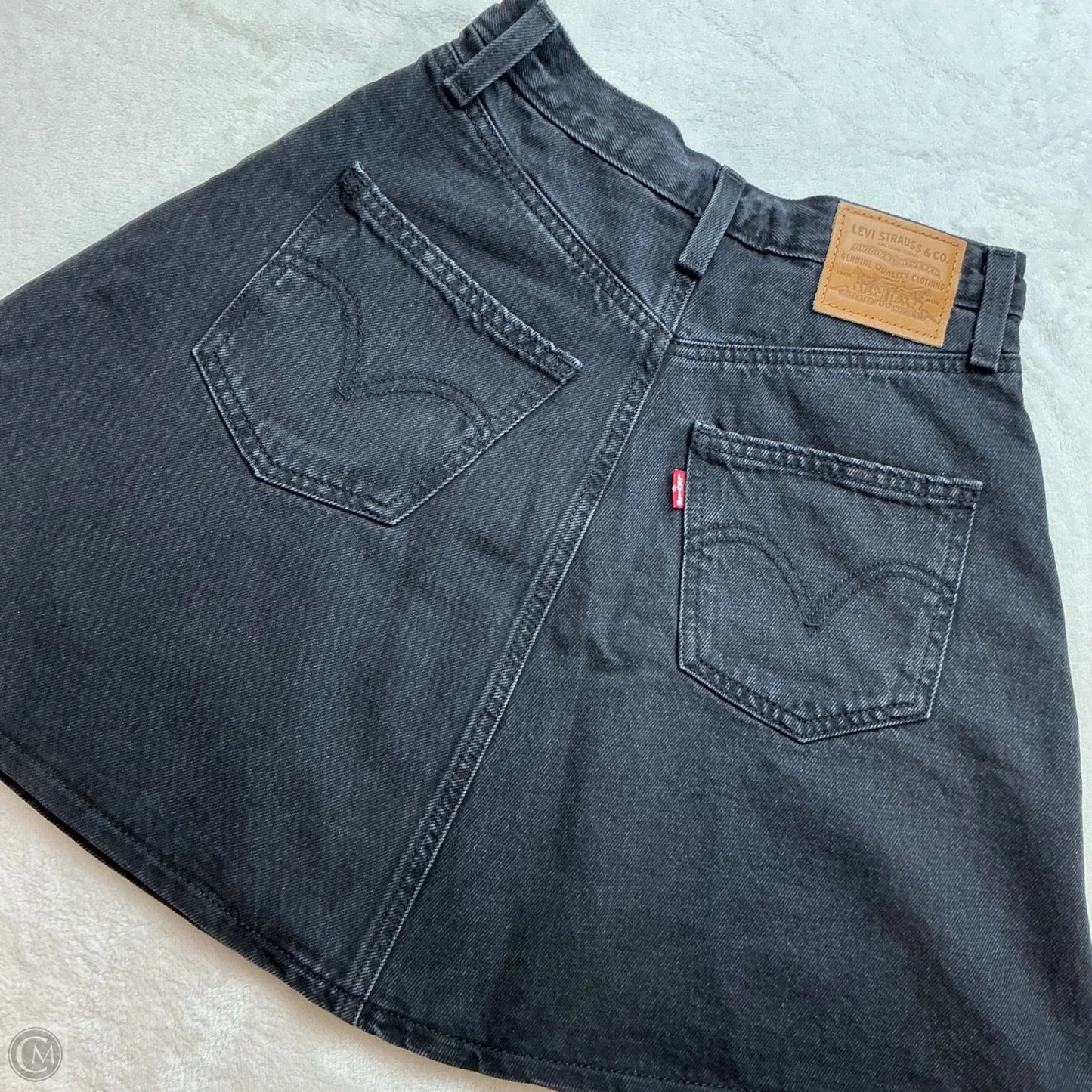 Skirt Mini & Short By Levis In Black Denim, Size: 2