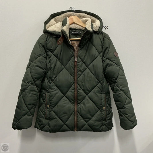 Coat Puffer & Quilted By Ralph Lauren Black Label In Green, Size: M