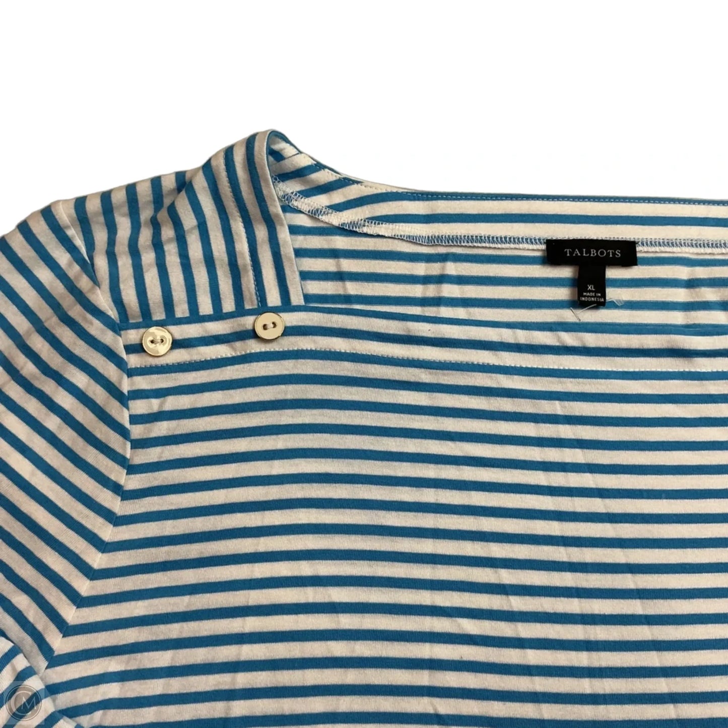 Top Long Sleeve Basic By Talbots In Striped Pattern, Size: Xl