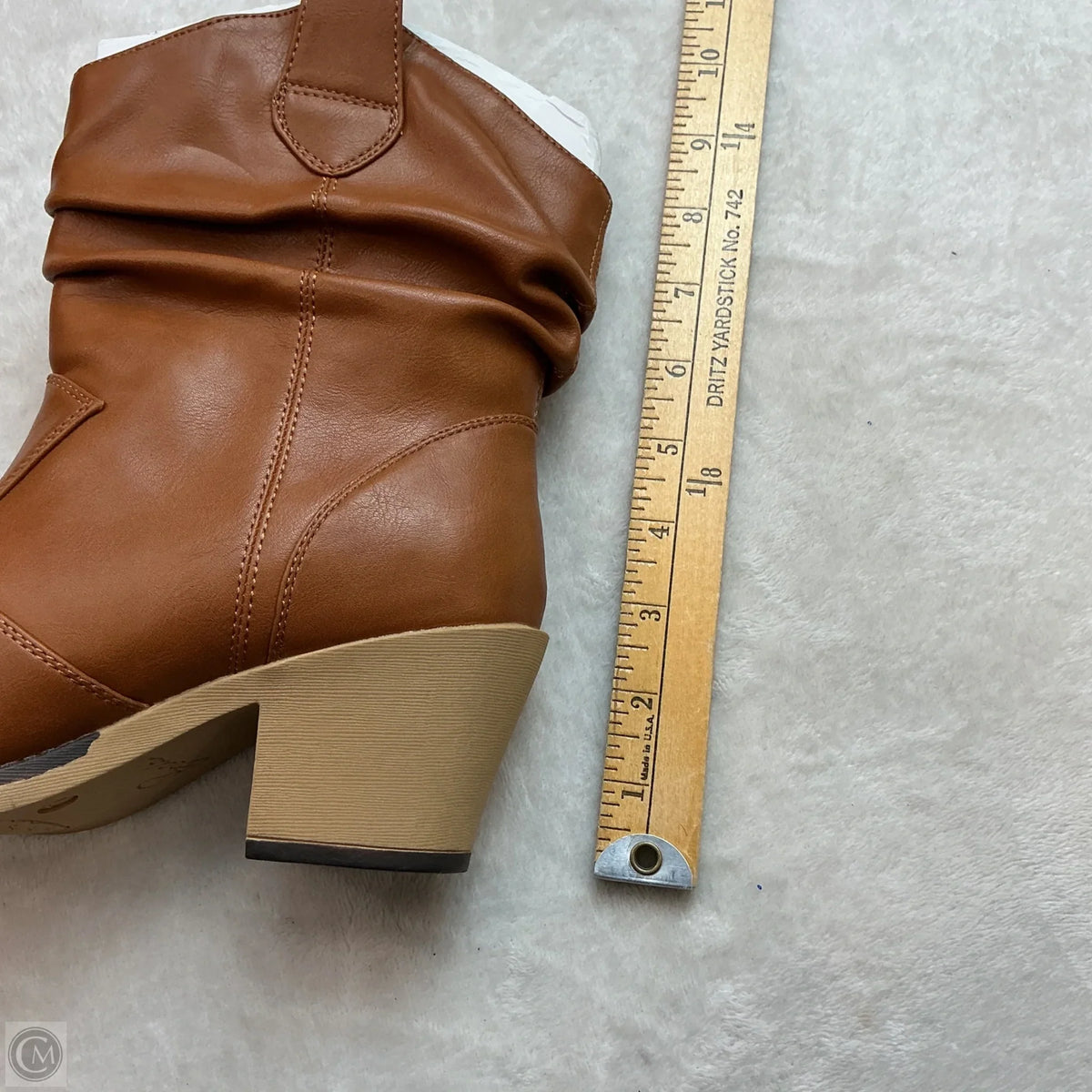 Boots Ankle Heels By Clothes Mentor In Brown, Size: 7