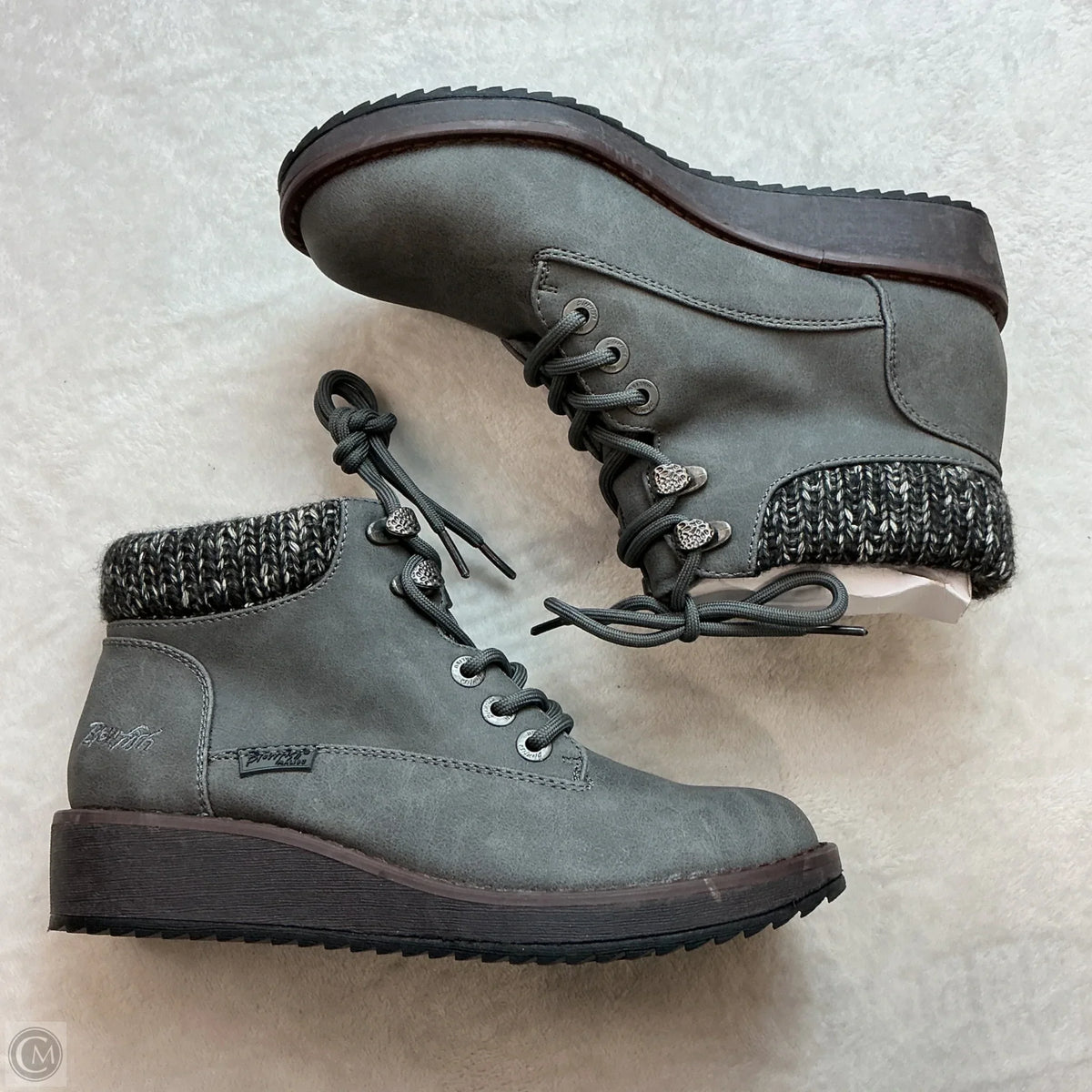 Boots Ankle Flats By Blowfish In Grey, Size: 7.5