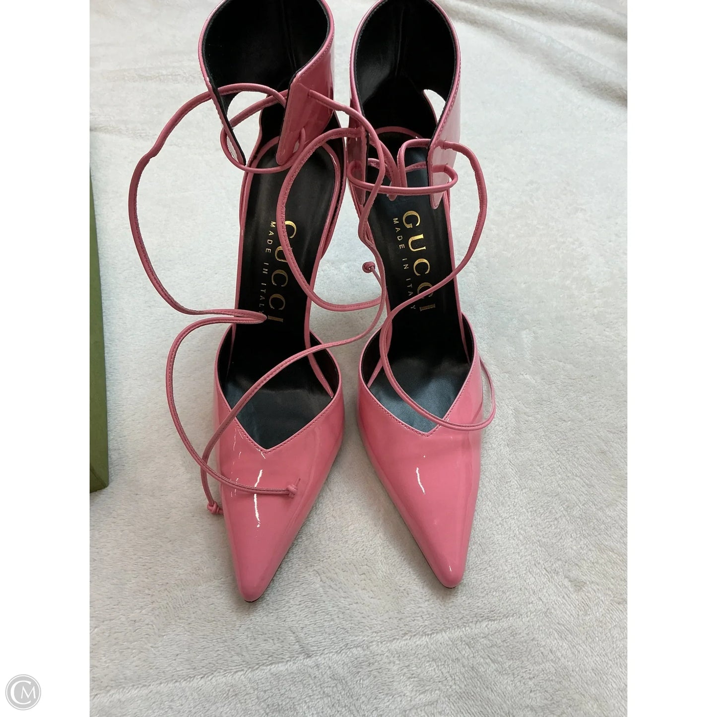 Shoes Luxury Designer By Gucci In Pink, Size: 8.5