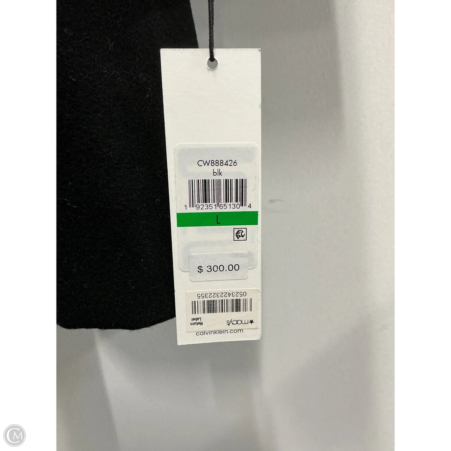 Coat Wool By Calvin Klein In Black, Size: L