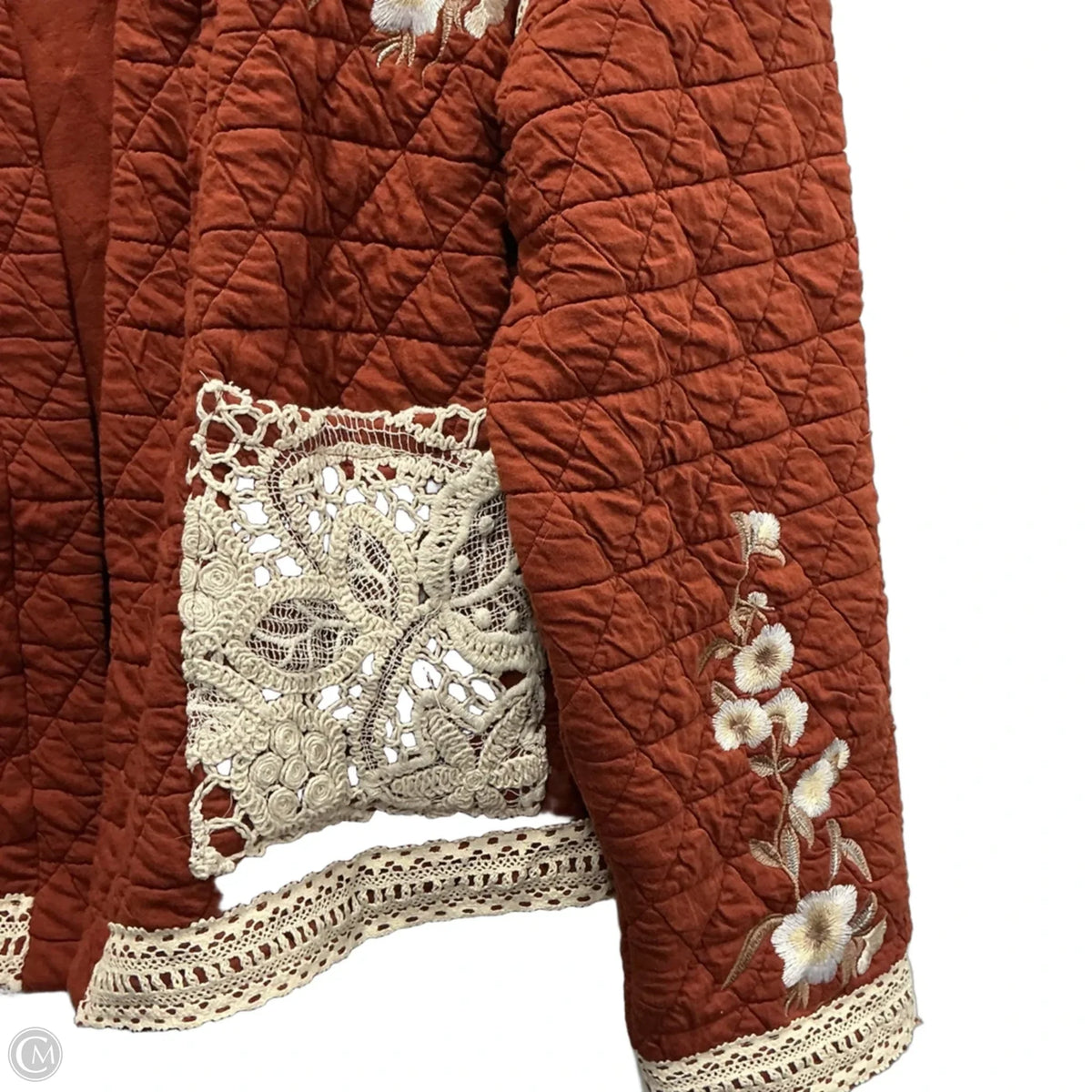 Jacket Puffer & Quilted By Pol In Orange, Size: L