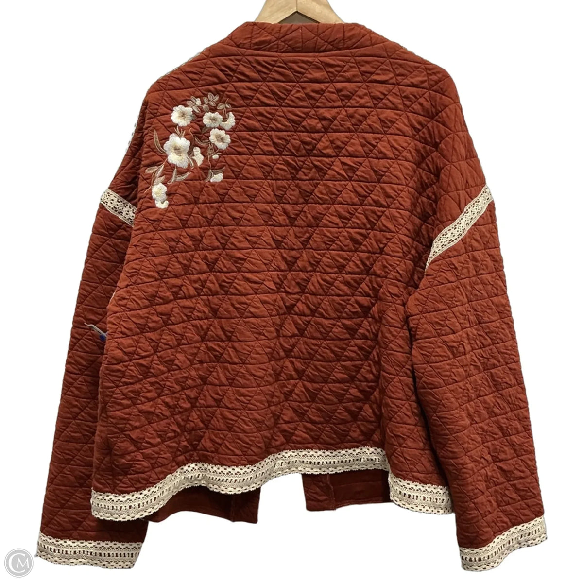 Jacket Puffer & Quilted By Pol In Orange, Size: L