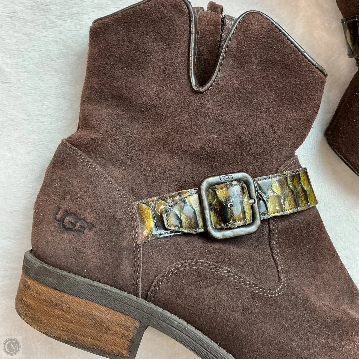Boots Designer By Ugg In Brown, Size: 7.5