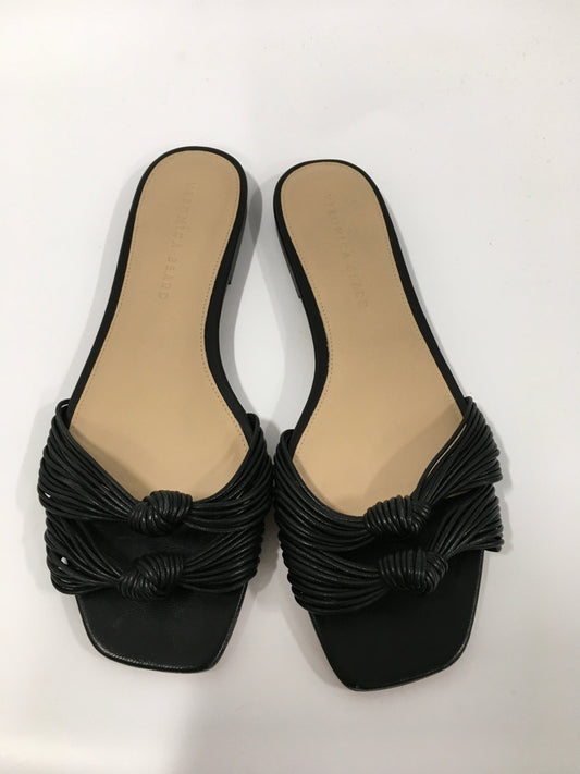 Black Sandals Flats Veronica Beard, Size 9