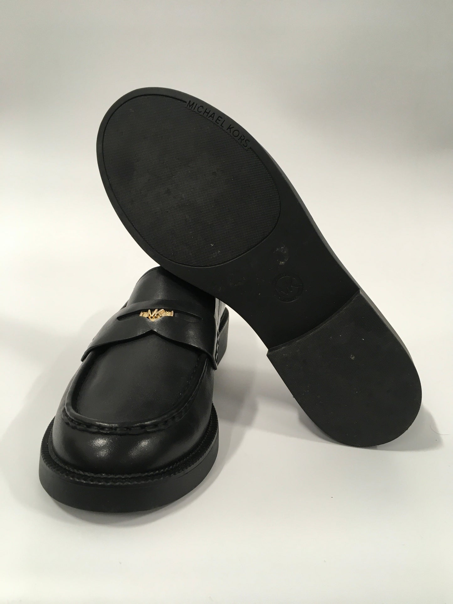 Black Shoes Flats Loafer Oxford Michael Kors, Size 9